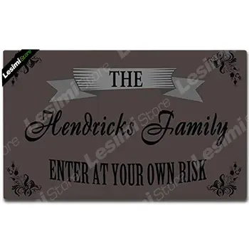 

Family Name Doormat Digital Printed Door Mat Custom Doormat Monogram Design Home Welcome Mat Enter at Your Own Risk Gate Pad