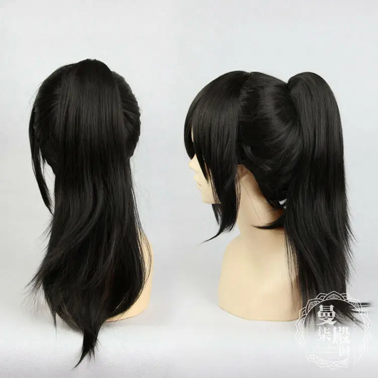 Dororo Hyakkimaru косплей парик длинный прямой зажим конский хвост черные волосы женские мужские