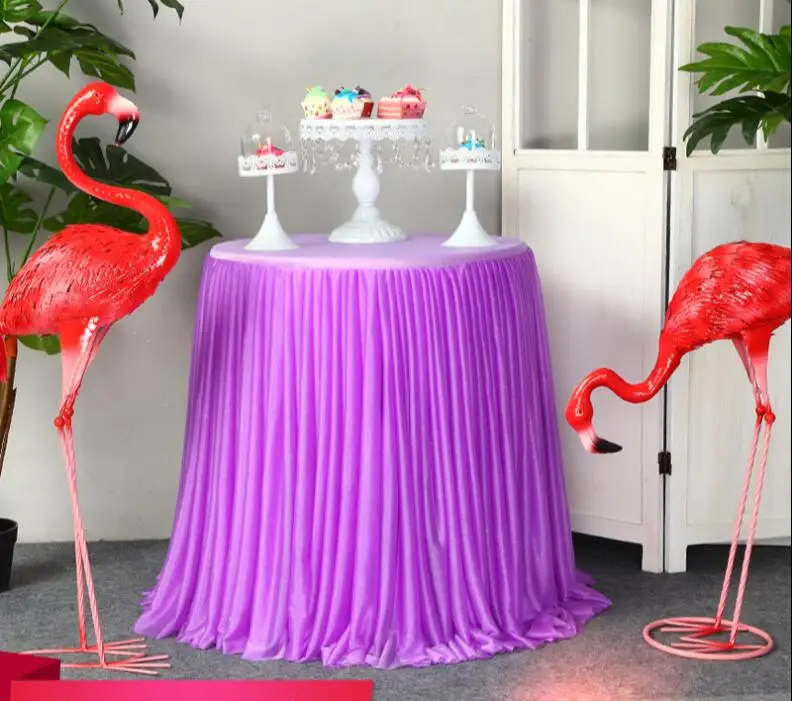 

New wedding tablecloth beauty yarn wedding banquet welcome tablecloth champagne tower tablecloth