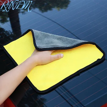 

30x30CM Thick Plush Microfiber Car Cleaning Cloths for Peugeot RCZ 206 207 208 301 307 308 406 407 408 508 2008 3008 4008 5008