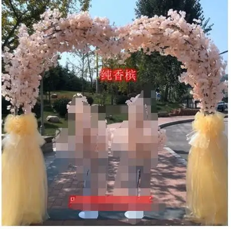 Новая свадебная симуляция вишни цветок дверь счастье порог Цветочная Арка Дверь полка открытие магазин празднования