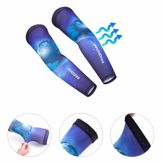 1 Pair Cycling Running Volleyball UV Sun Protection Protective Arm Sleeve Sport Arm Warmers Cover Football Basketball Sleeves