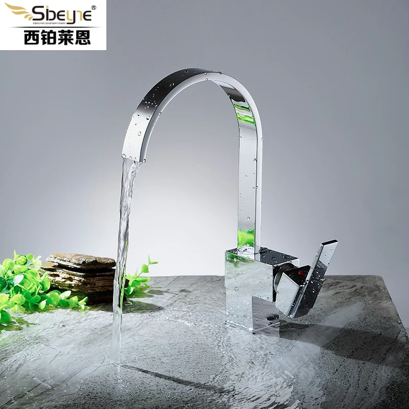 ITAS-6630 New kitchen faucet copper square kitchen hot and cold faucet-115