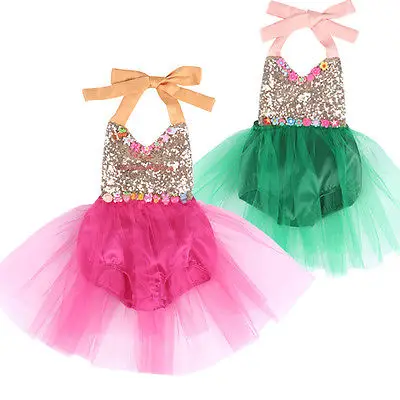 

Newborn Infant Kdis Baby Girl Sleeveless Tutu Lace Romper Backless Jumpsuit Clothes Sunsuit Outfits 0-3Y