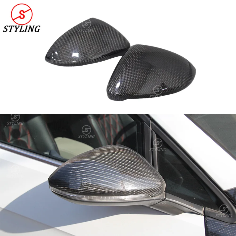 for GTI Mk7 Real Carbon Mirror Cover For Volkswagen Golf7 Carbon Fiber