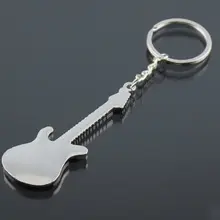1 шт. дизайн классический гитарный брелок для ключей Автомобильный ключ брелок Музыкальные инструменты Серебряный кулон для мужчин и женщин подарок оптом