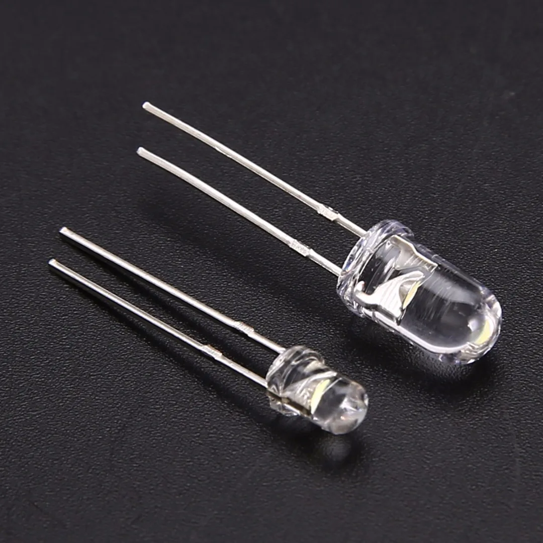 Mayitr 5 Colors 200pcs 3mm & 5mm LED Diode Light Assorted Kit White Yellow Red Green Blue Electronic Component DIY Set