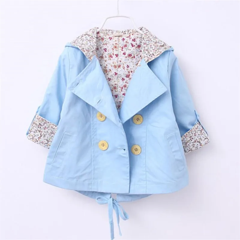 2016 baby Girls Coat Jacket Spring Autumn Girls solid color Infant baby kids princess Coat