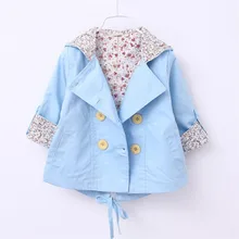 2016 bébé Filles Manteau Veste Printemps Automne Filles solide couleur Infantile bébé enfants princesse Manteau Enfants Outwear Manteaux