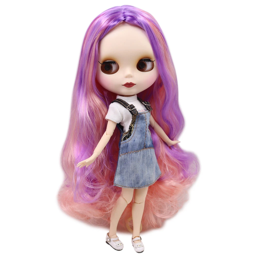Ледяной DBS Blyth кукольные нет. BL7216/1010 смесь розового и фиолетового цвета для волос