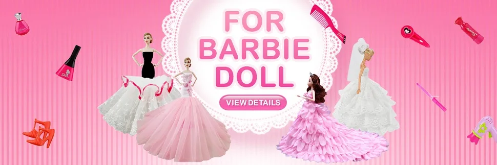 Красивый элегантный кукла, игрушки для девочек вечерние свадебные принцесса розовые платья платье наряды Куклы Аксессуары для Барби