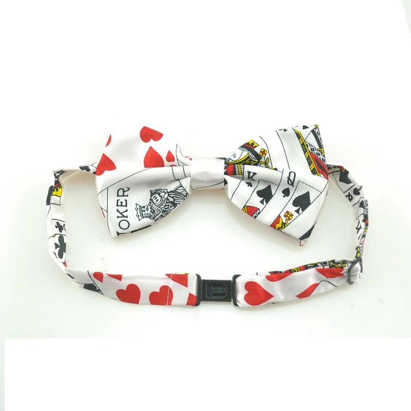 Men Bow Ties Fashion Playing Card/Poker Red Black Tuxedo Dress Party Formal Gift Wedding Shirts Cravat bow ties