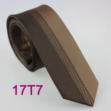 YIBEI coahella Ties тонкие коричневые галстуки на шею Половина черные с мелкими геометрическими вертикальными полосками Gravata 6 см жаккард Мужские брендовые Галстуки