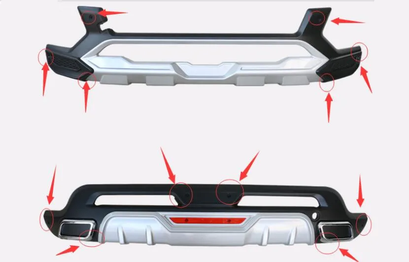 JIOYNG ABS хромированные автомобильные передние+ задние защитные бамперы, защитные опорные пластины, подходят для hyundai IX35 ix35