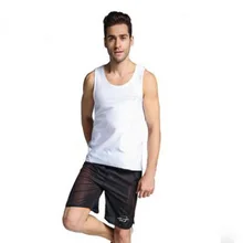 Быстросохнущие тренировки кожи Бег Спортивная Бодибилдинг синглетных рукавов спортивная мужская костюм