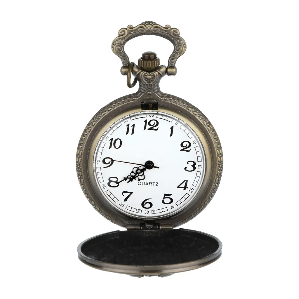 Лидер продаж по требованию заказчика стимпанк Винтаж кварцевые римскими цифрами Saat Montre часы Relogio Для мужчин Reloj карманные часы