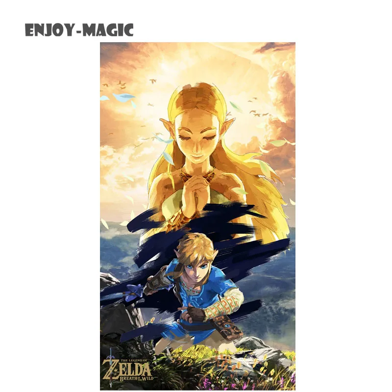 

Game The Legend of Zelda Breath of The Wild Art Silk Fabric Poster 50X93 Cm New Game Pictures for Living Room Wall Decor 6