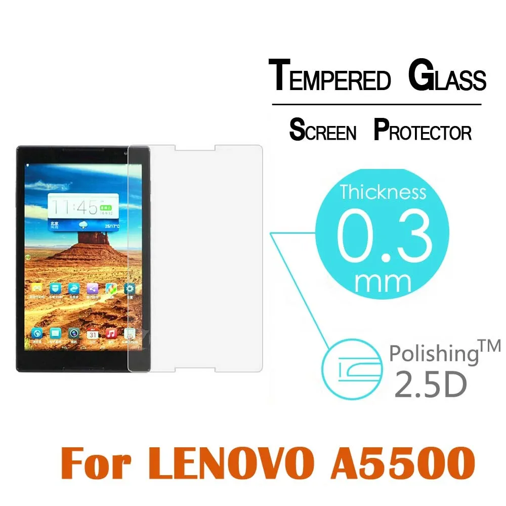 Планшет Глянцевая закаленное Стекло для Lenovo Tab A5500 A3500 A3500 прозрачный тонкий Экран протектор фронт гвардии защитная прочная плёнка