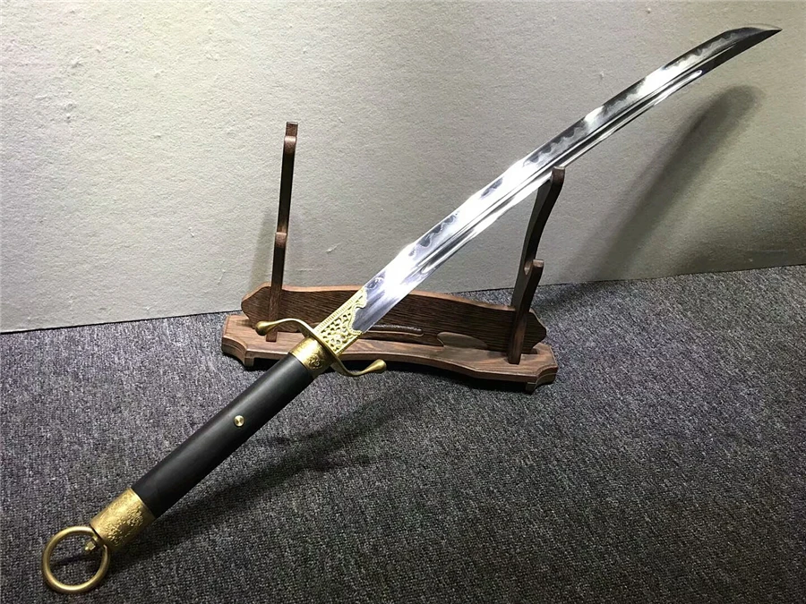 Готовый для битвы Китайский традиционный WuShu Dao меч катана Тай Чи Нож очень острый дамасский сложенный обкладка глиной стали лезвие медь