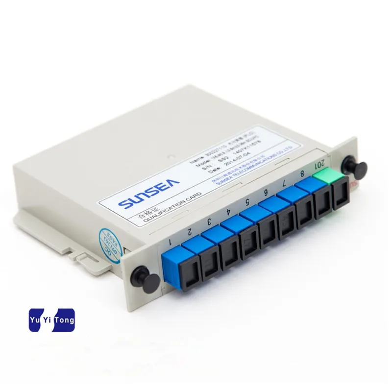 

Fiber Branching Device 1x8 Box Cassette Card Inserting PLC splitter Module SC Connector Fiber Optical PLC Fiber Tool