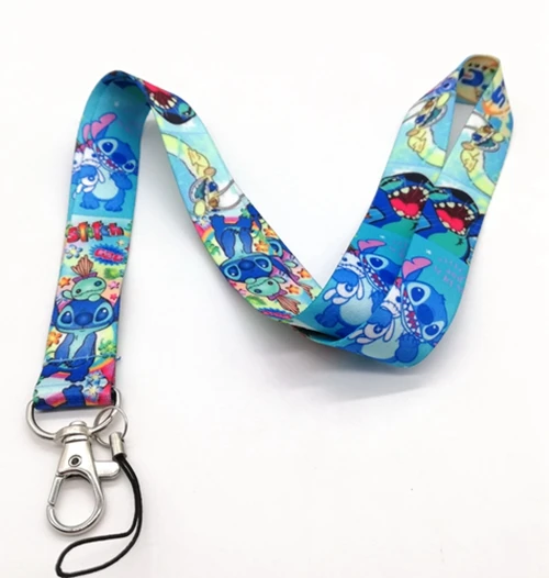  Cartoon Stitch 1 pcs Neck Strap Lanyards Card Holders Bank Neck Strap Card Bus ID Holders Rope Key 