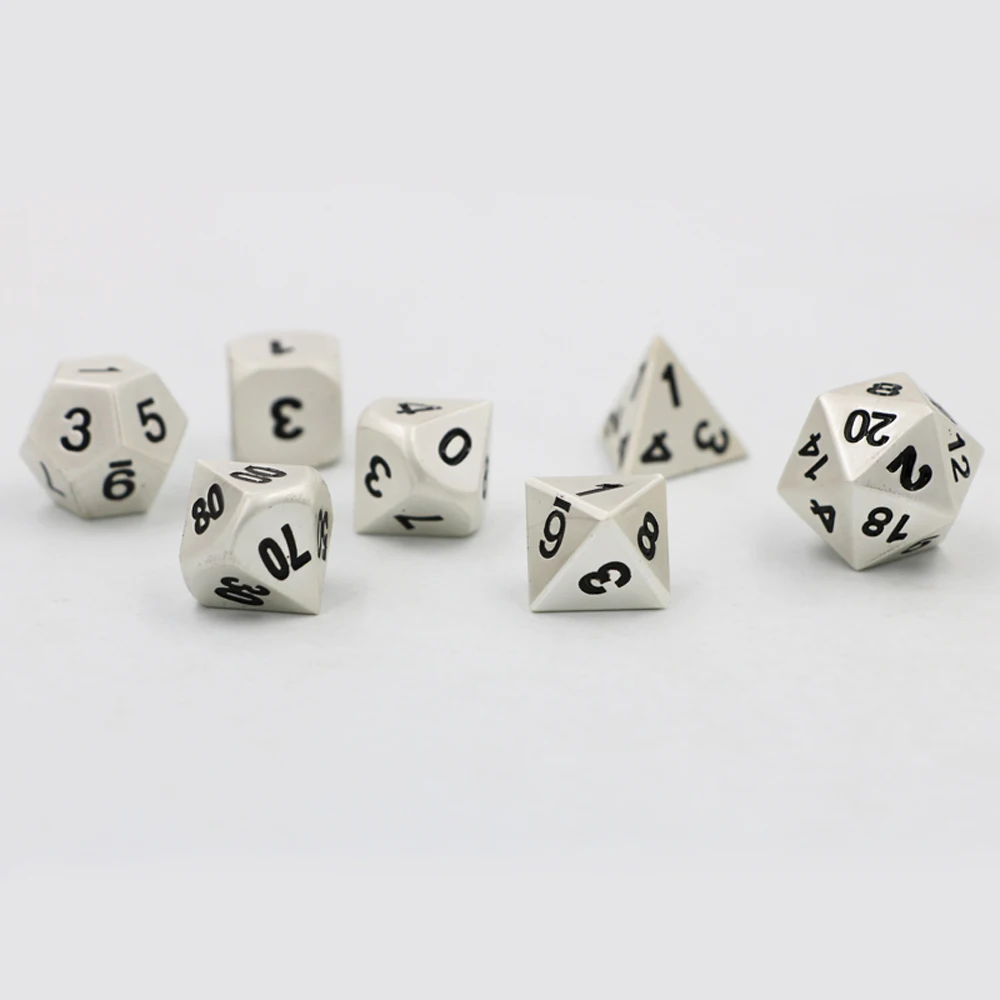 D Dados Do Metal Clássico Chapeamento Pérola