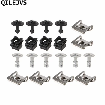 

QILEJVS 20PCS Undertray Guard Engine Under Cover Fixing Clips Screw KIT For AUDI A4 A6