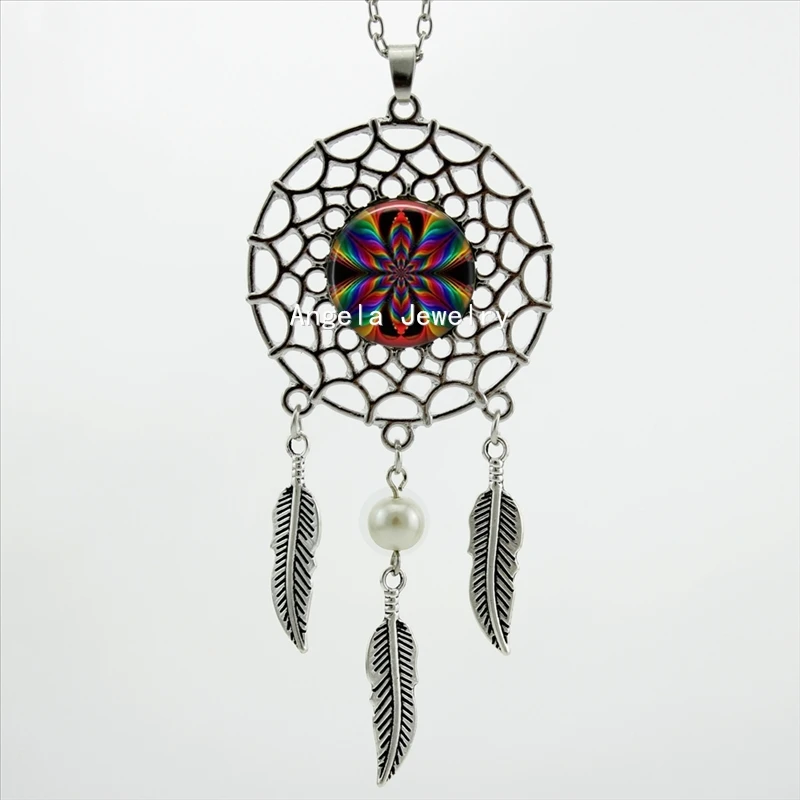 2017 женское ожерелье Ловец снов с перьями абстрактными искусственными элементами