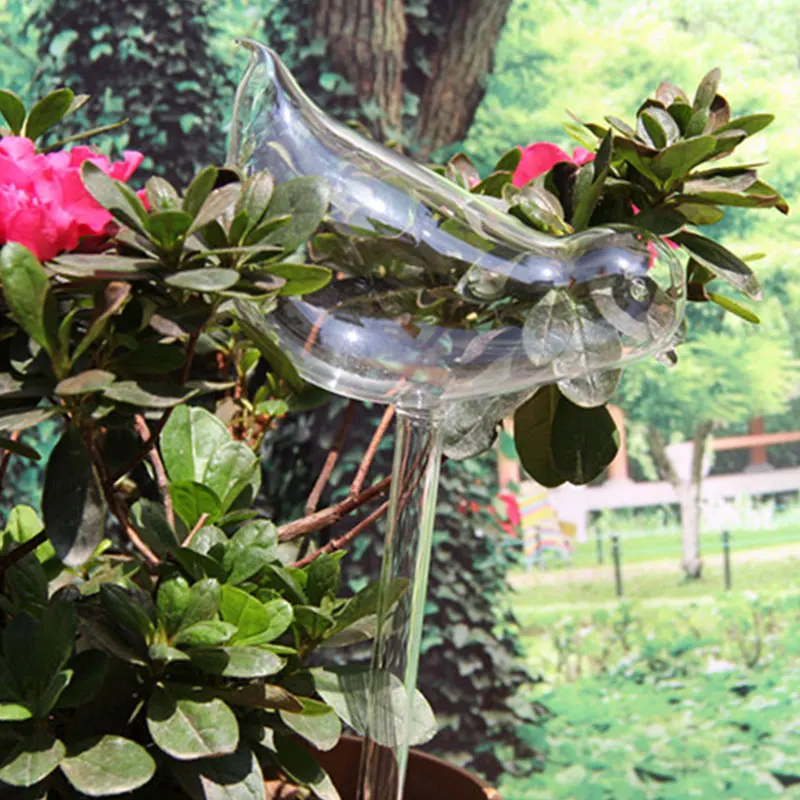 Горячее стекло растение цветок Водные кормушки самополивающаяся Птица Дизайн растение поливочное устройство цветок полив садовый инструмент для полива