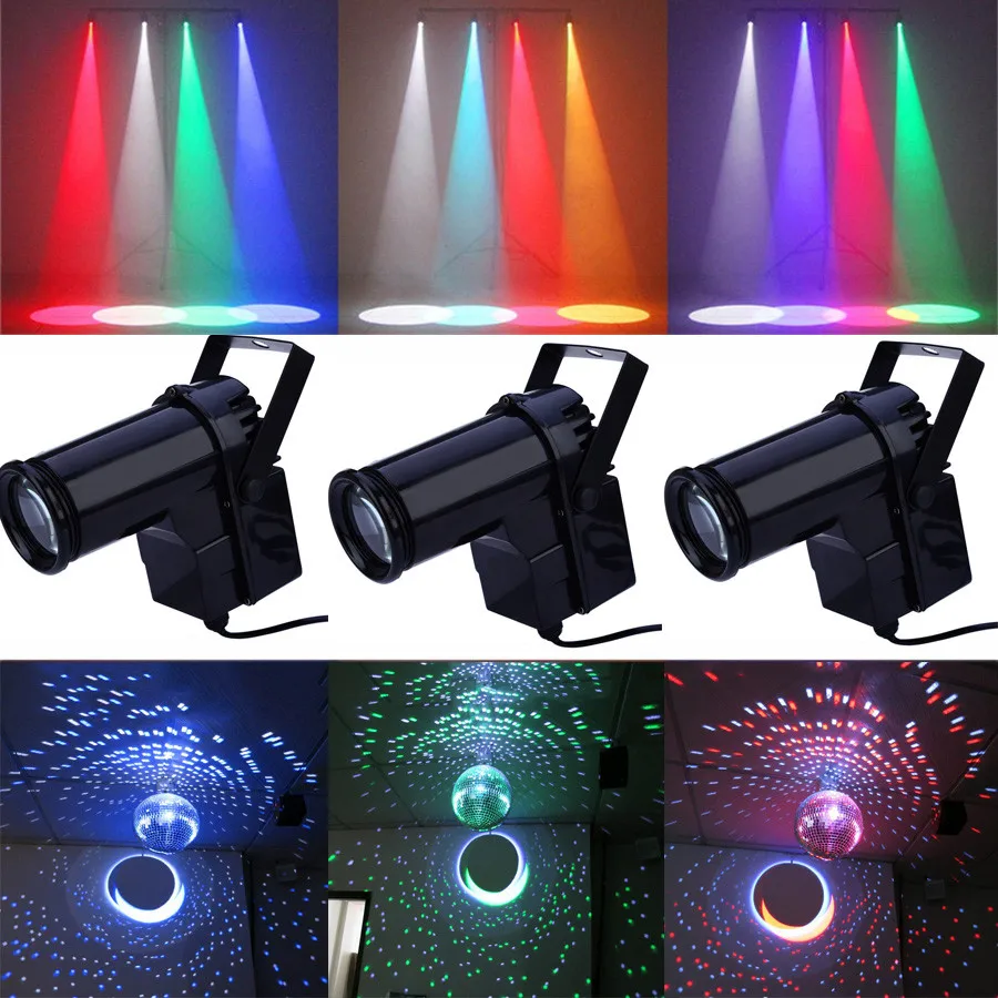 Beiaidi 10 Вт RGB pinspot Spotlight луч света этапа Дискотека DJ партии pinspot Стадия зеркала мяч отражения света