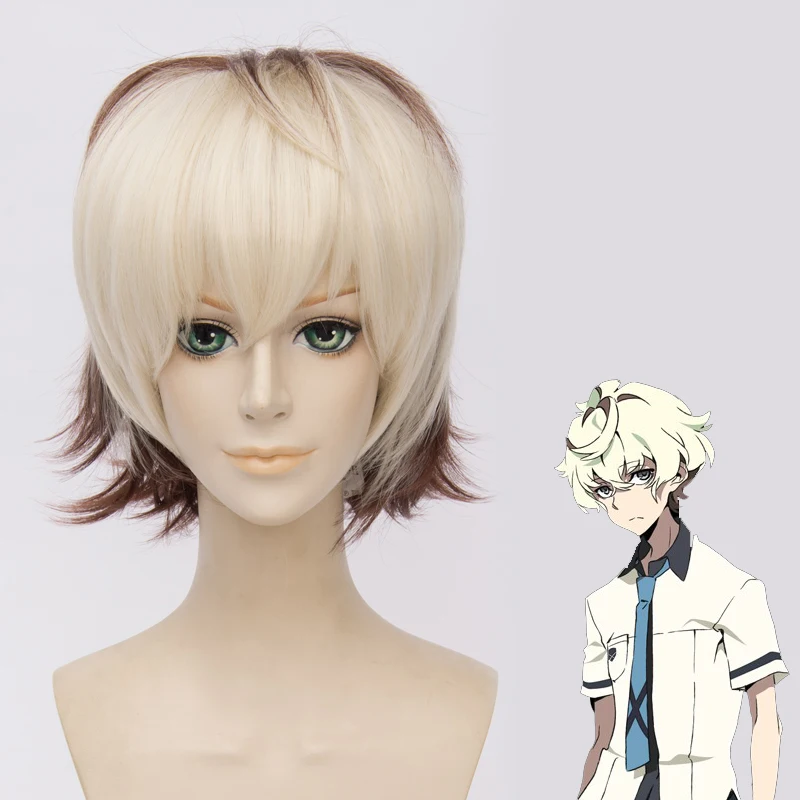 New!! Anime Kiznaiver Agata Katsuhira Cosplay Wig White ...