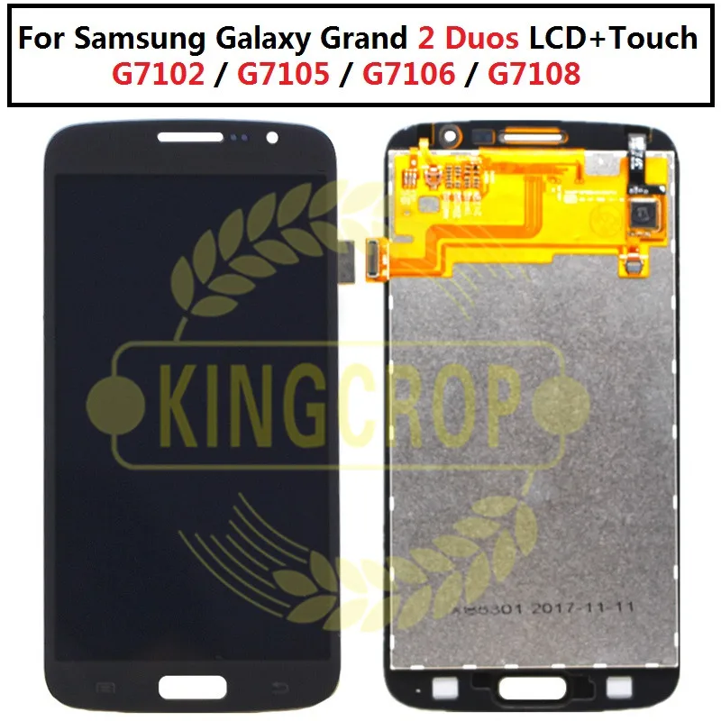 

TOP Quality Touch Screen Digitizer LCD Display Assembly For Samsung Grand 2 Duos G7102 G7105 G7106 G7108 Phone Part