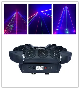 

Free shipping disco club laser 3x3 led laser light 9eyes RGB laser dmx512 spider laser moving head