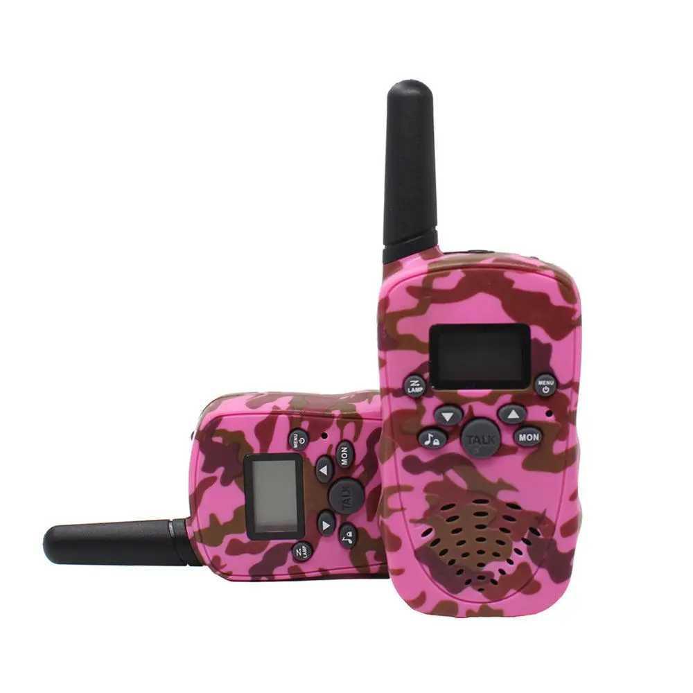 Crianças brinquedo presente em dois sentidos rádio camuflagem moda 2 pacote uhf rádio 22 canais de volta para a escola natal presente do feriado brinquedo
