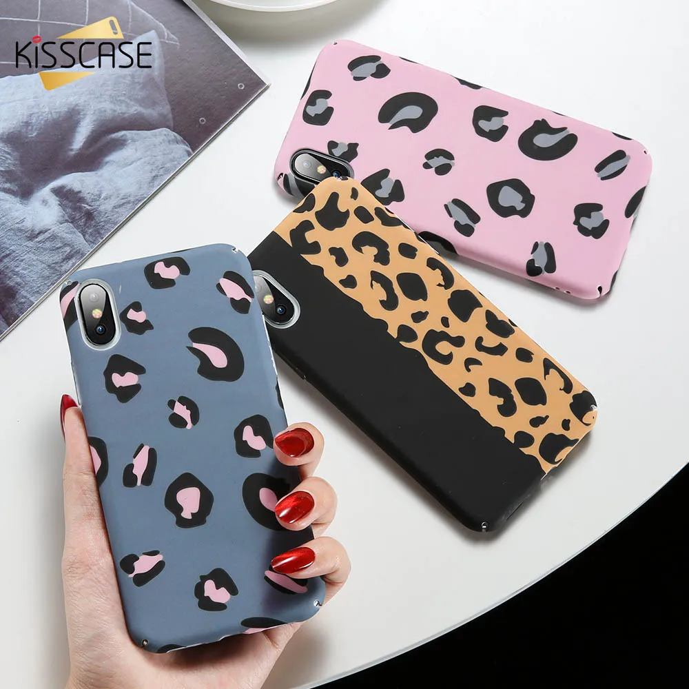 

KISSCASE Luminous Phone Case For iPhone X XS Max XR Fashion Leopard Pattern Hard PC Case For iPhone 7 8 6 6S Plus 5 5S SE Fundas