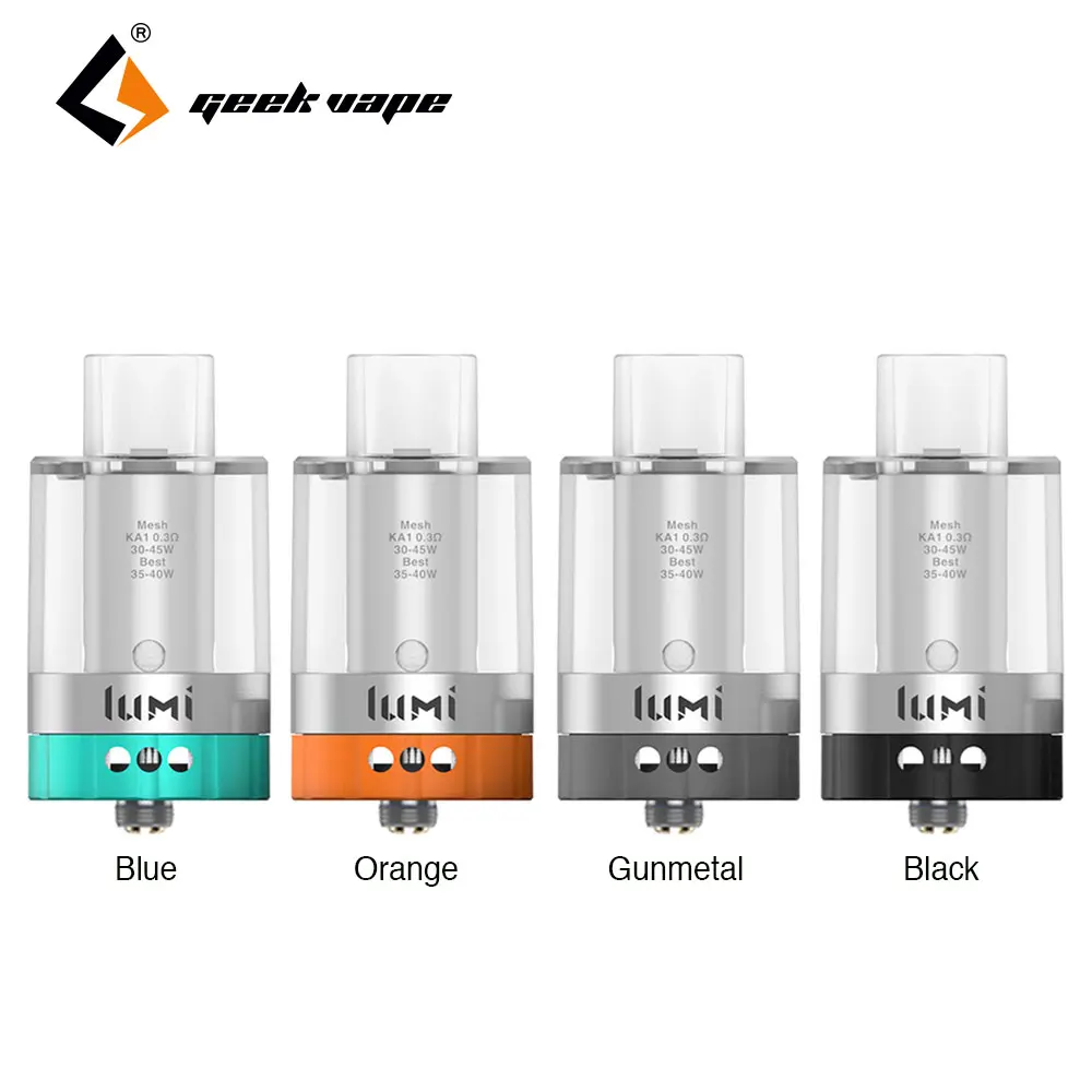 

Original Geekvape Lumi Tank 4ml Atomizer Vape 0.3ohm Mesh Coil&Top Refilling Adjustable Bottom Airflow Fit E-Cig Lucid Mod