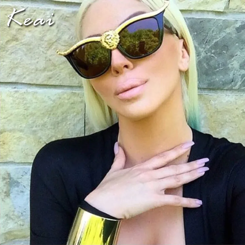 Luxury Vintage Cat Eye Sunglasses For Womens Brand Designer Retro Oversized Metal Ladies Sunglasses Women UV400 Female Oculos Luxury Vintage Cat Eye Sunglasses For Womens Brand Designer Retro Oversized Metal Ladies Sunglasses Women UV400 Female Oculos