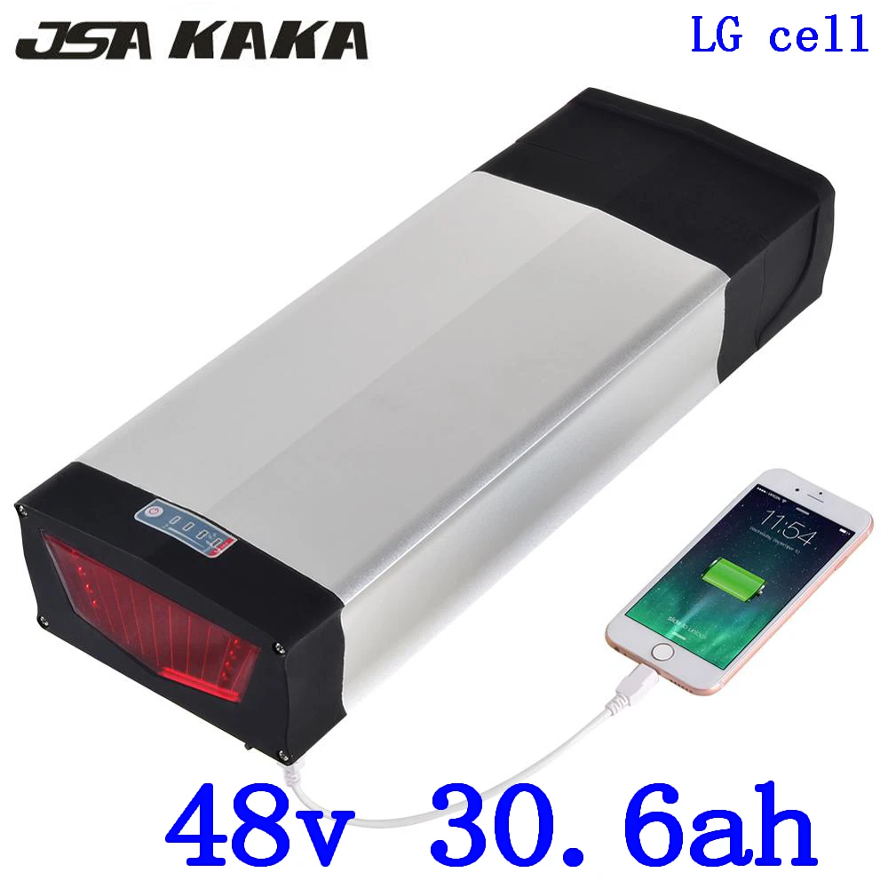 

48v 30ah scooter battery 48V 30AH Lithium battery 48V 1000W 1500W 2000W electric bicycle battery use LG cell with+54.6V charger