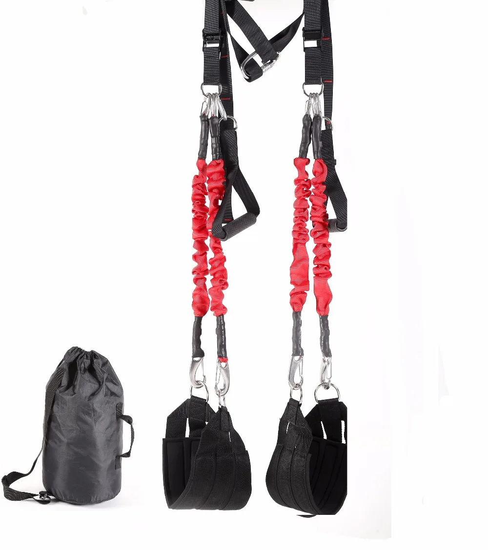 

New Pilates Suspension Elastic Sling Practice 4D Pull Rope Bungee Fly Workout Trainer Pro Cord Resistance Hang Training Straps