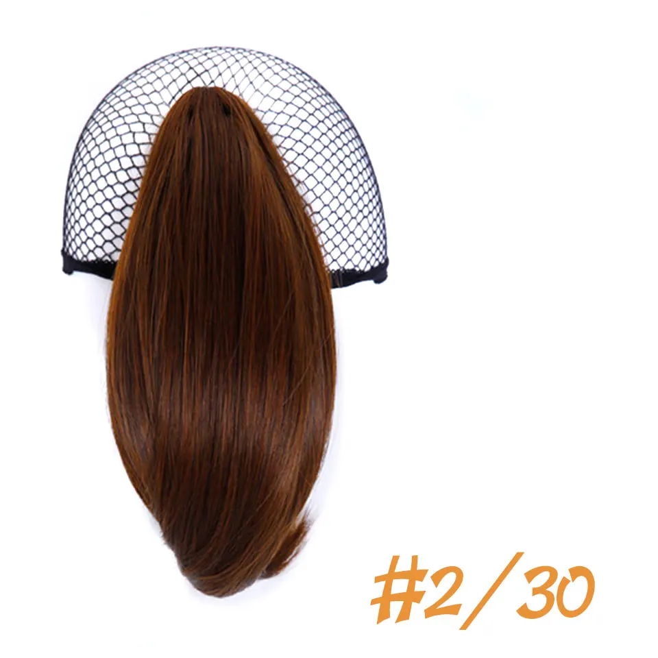Allaosify Short Straight Claw Ponytail Clip In Hair Tail False Hair Ponytail Hairpins Synthetic Heat Resistant Fake Hair Piece