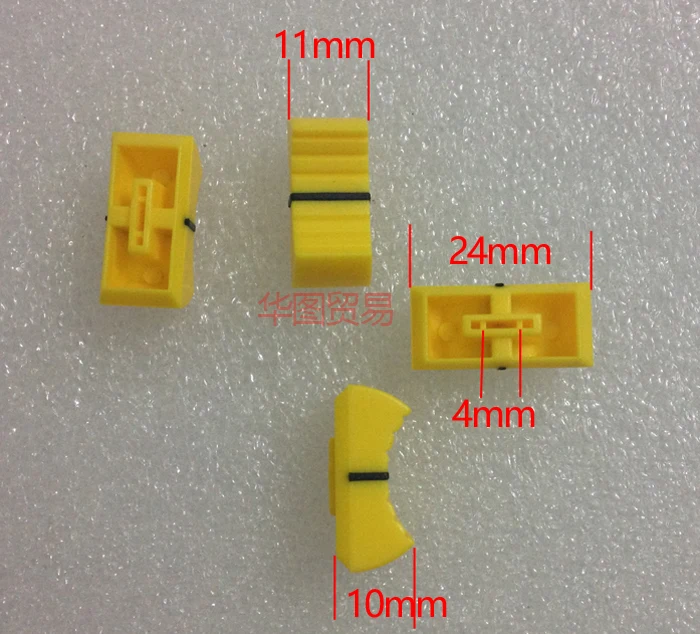 10 X Negro diapositiva Potenciómetro mezcladora Fader Perilla 19mmLx12mmW para 4mm Eje 10 X Negro diapositiva Potenciómetro mezcladora Fader Perilla 19mmLx12mmW para 4mm Eje