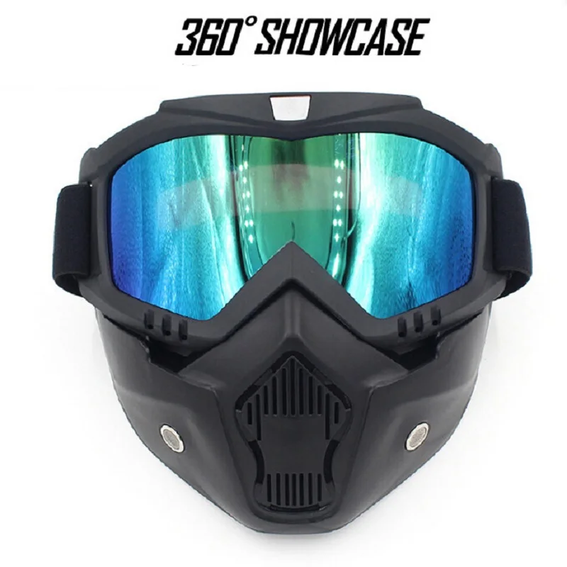 Winter Sports Snow Ski Mask Mountain Downhill Skiing Snowboarding Removable Glasses Ski Googles Masque Ski Gogle Snow Skate
