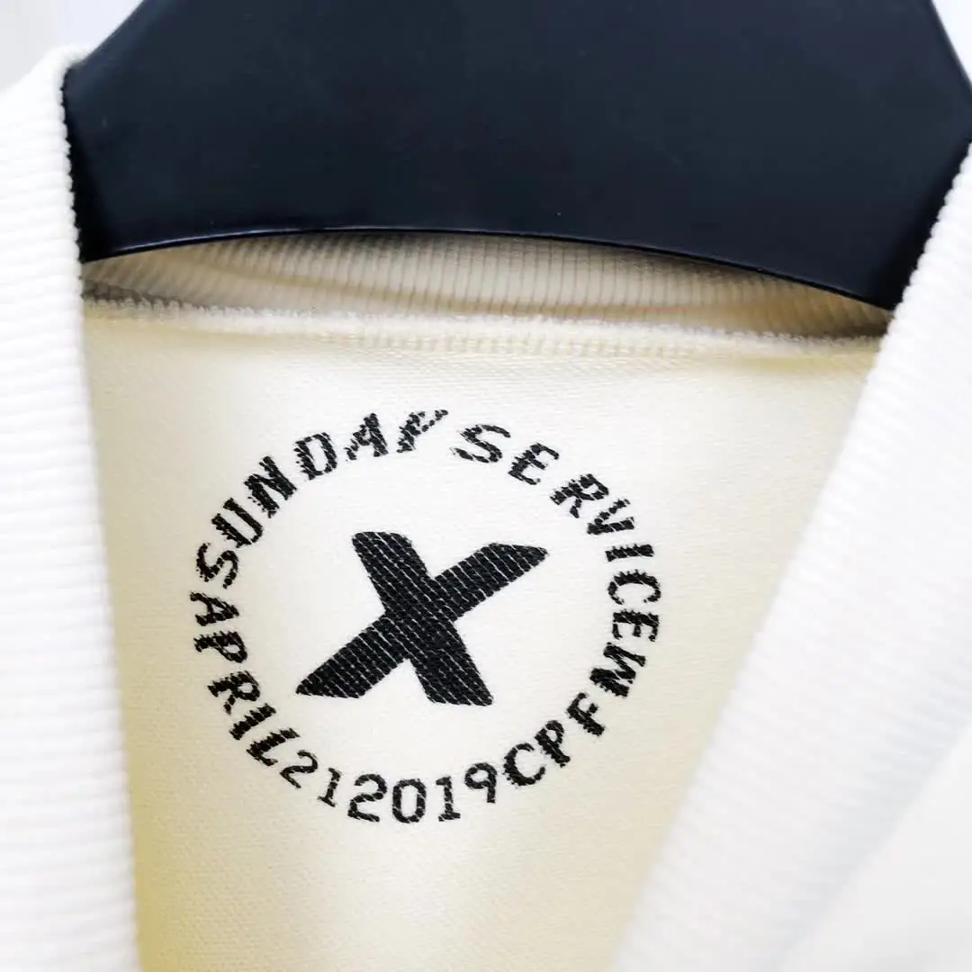 KANYE sundayсервис футболки оверсайз Мужская и Женская свободная молочная Однотонная футболка с логотипом APRIL X CPFM