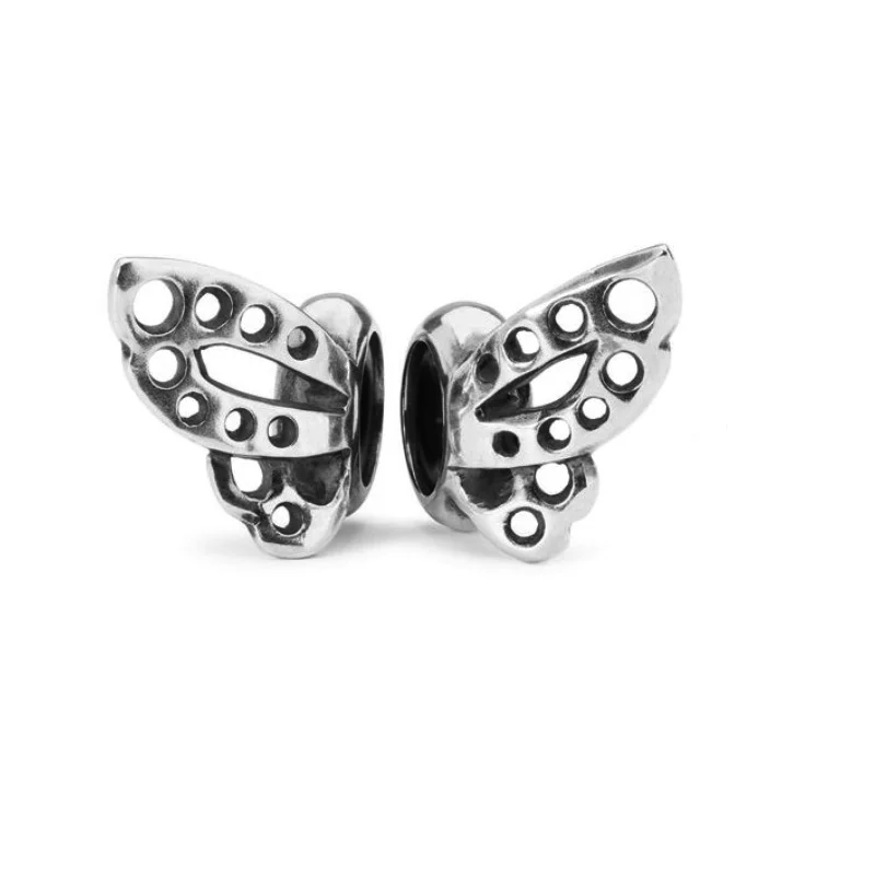 

925 Sterling Silver Charm Beads Butterfly Stopper Spacer Fit for European Troll Bracelet & Necklace DIY Jewelry Accessories Gift