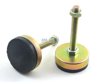 4ピース60ミリメートルベースM12x95mm調節可能なアンチスリップ旋盤脚家具レベリング足パッド
