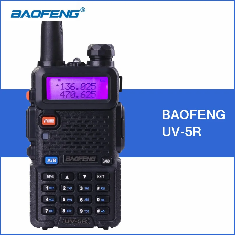 baofeng 5r uv 5r иди и болтай Walkie Talkie “иди и УКВ портативной рации двухстороннее Ham радио приемопередатчик UV-5R портативная uv5r 2-передающая радиоустановка