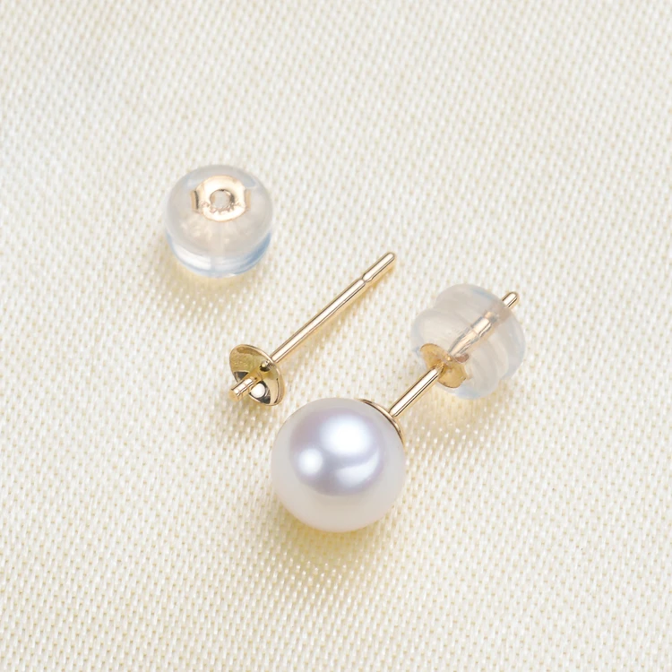 

Genuine 18K Yellow Gold Earrings Findings and Component AU750 Jewelry Stud Earrings Women Nice Gift