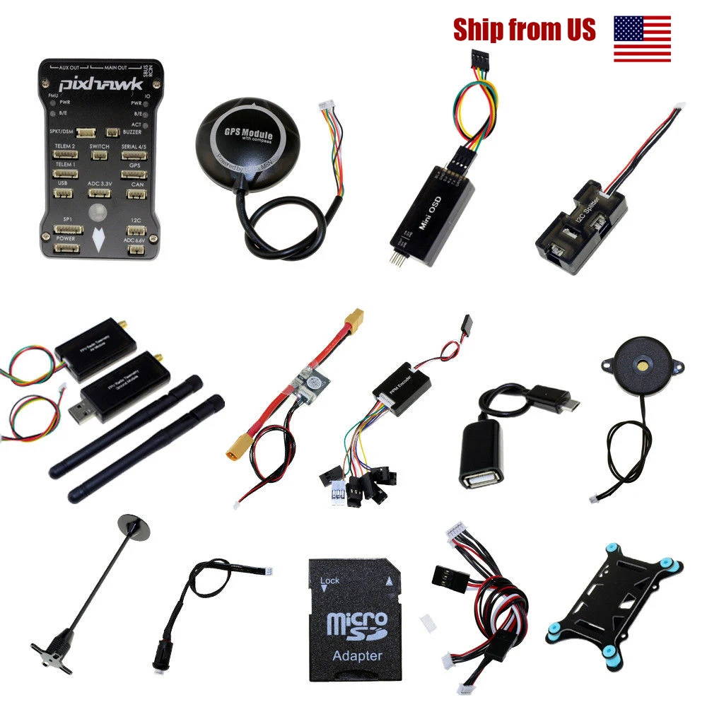 

Pixhawk PX4 915Mhz 433Mhz Radio 100MW Telemetry Pixhawk 2.4.8 Flight Control 32Bit M8N GPS