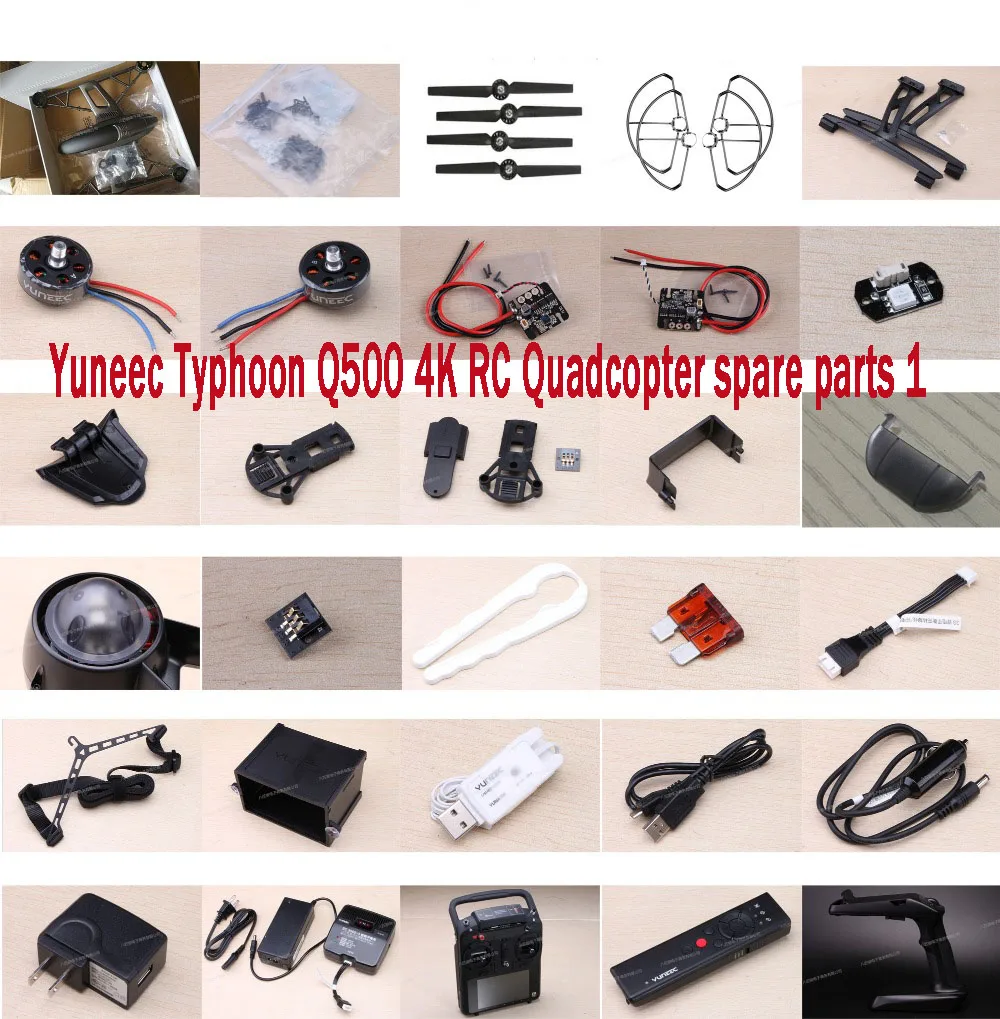 Yuneec Тайфун Q500 4K RC Квадрокоптер запасные части корпус двигателя пропеллеры защита