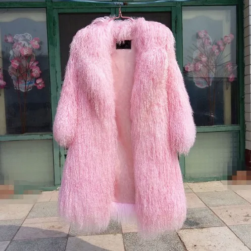 Veste Mouton Gratuite F48 light white Cm Grande Personnalisé Femmes Réel Nouveau pink Pleine Fourrure De green black Mongolie Pelt red 80 Taille Livraison Manteau Green Gray qzaBHIa